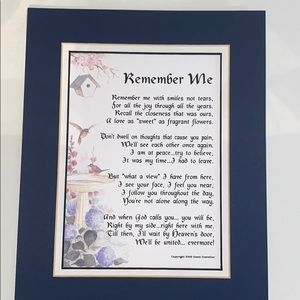 Remembrance Artwork — Double Matted